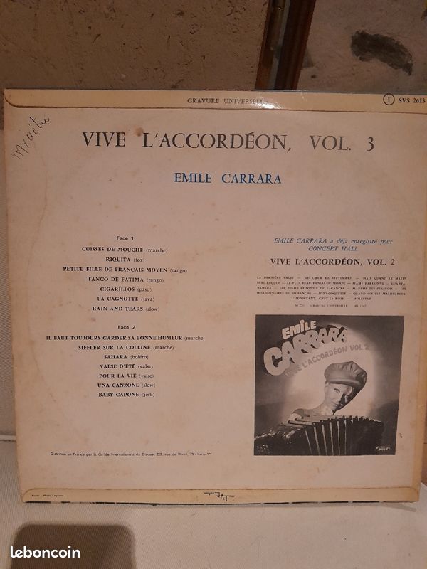Émile carrara vinyle 33t (image 2)