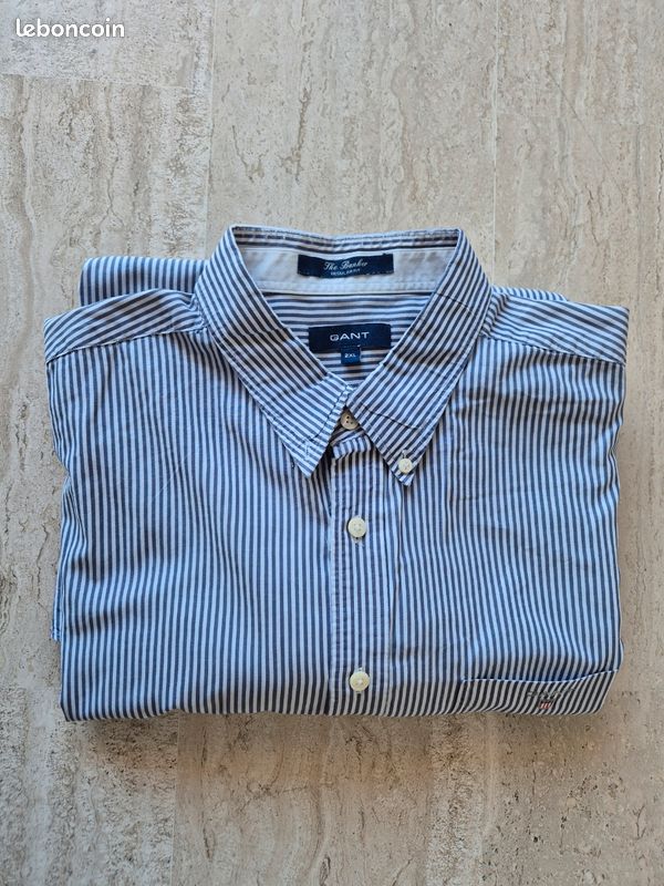 Chemise GANT En Lin Pour Femme, Bleue, Manches Longues, Taille XL-XXL (UK 20) – état Impeccable