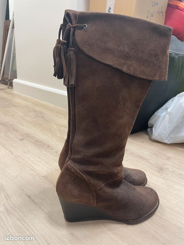 Bottes daim marron (image 4)