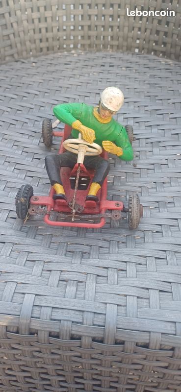 Jouet Vintage - Kart Avec Pilote - Années 70/80 - Fabriqué à Hong Kong - Occasion