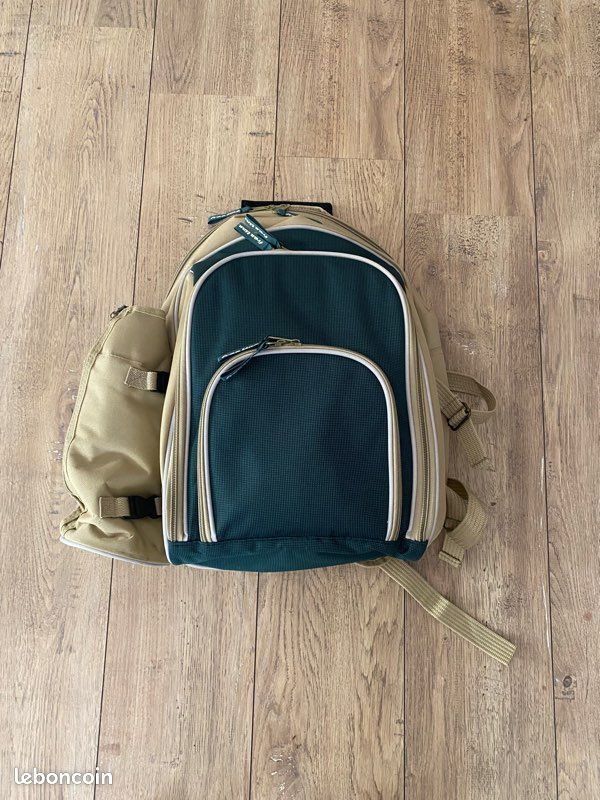 Sac à Dos Pique-nique Isotherme Freeline - Vert/Beige - Occasion