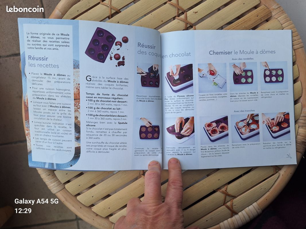 Moule Silicone Tupperware Dômes – Violet, Avec Livre De Recettes, Neuf Sans Boîte