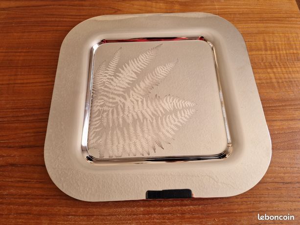 Plateau de service en métal Sambonet en acier inoxydable - France