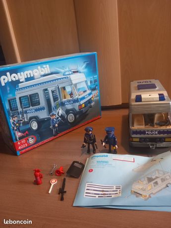 COMPLET EN BOITE d'Origine Fourgon de Police Équipé Playmobil 4023 EUR 40,00 - ES