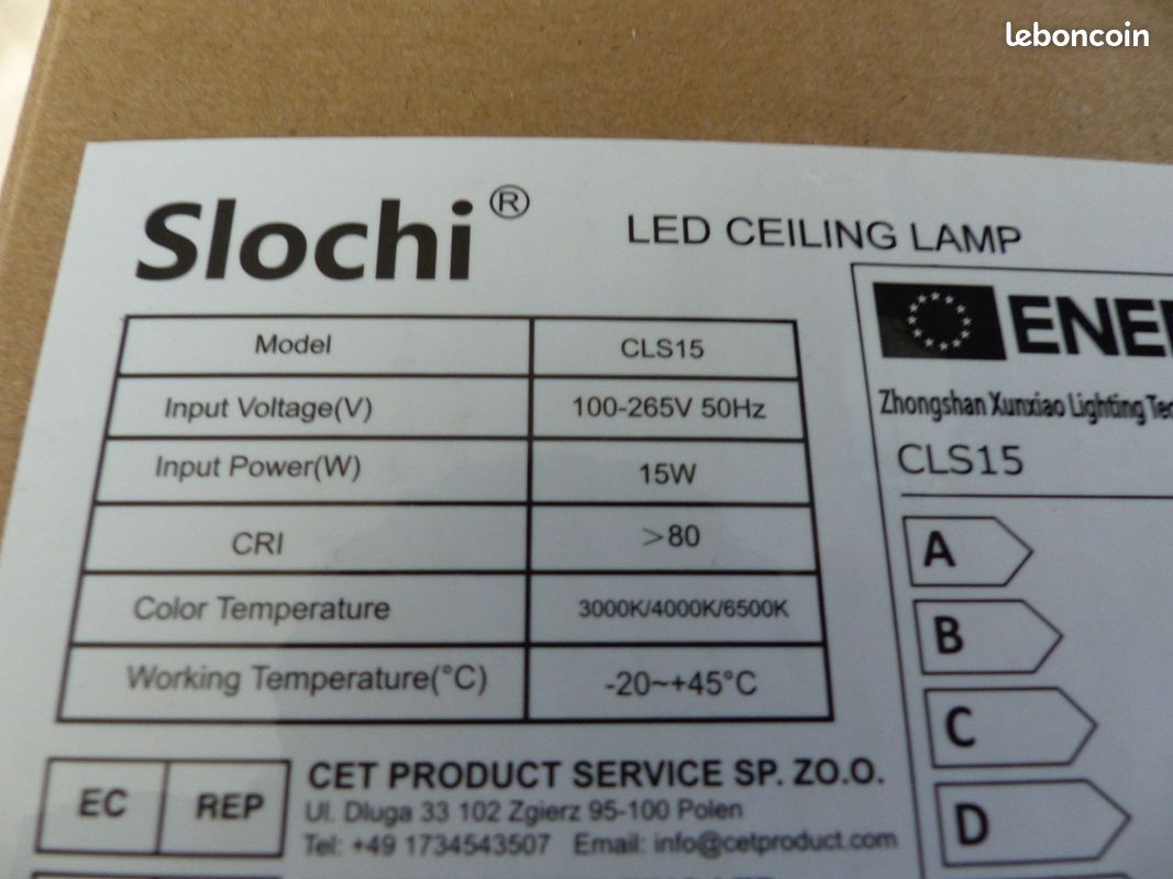 Lot 2 Plafonniers LED 18W IP44 - Luminaire Salle De Bain 3 Températures Couleur 22cm