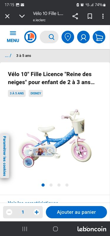 Vélo électrique Casque Velo Enfant Leclerc Leclerc Velo Pour Fille