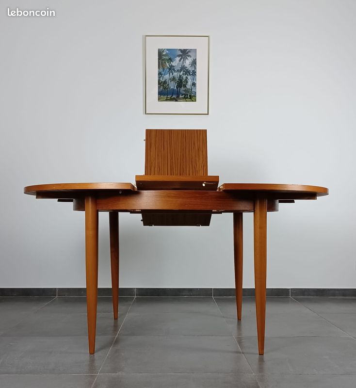 Table ronde scandinave + 6 chaises vintage (image 2)