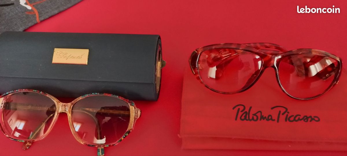 Lunettes De Soleil Paloma Picasso Rayées Marron – Occasion Bon état