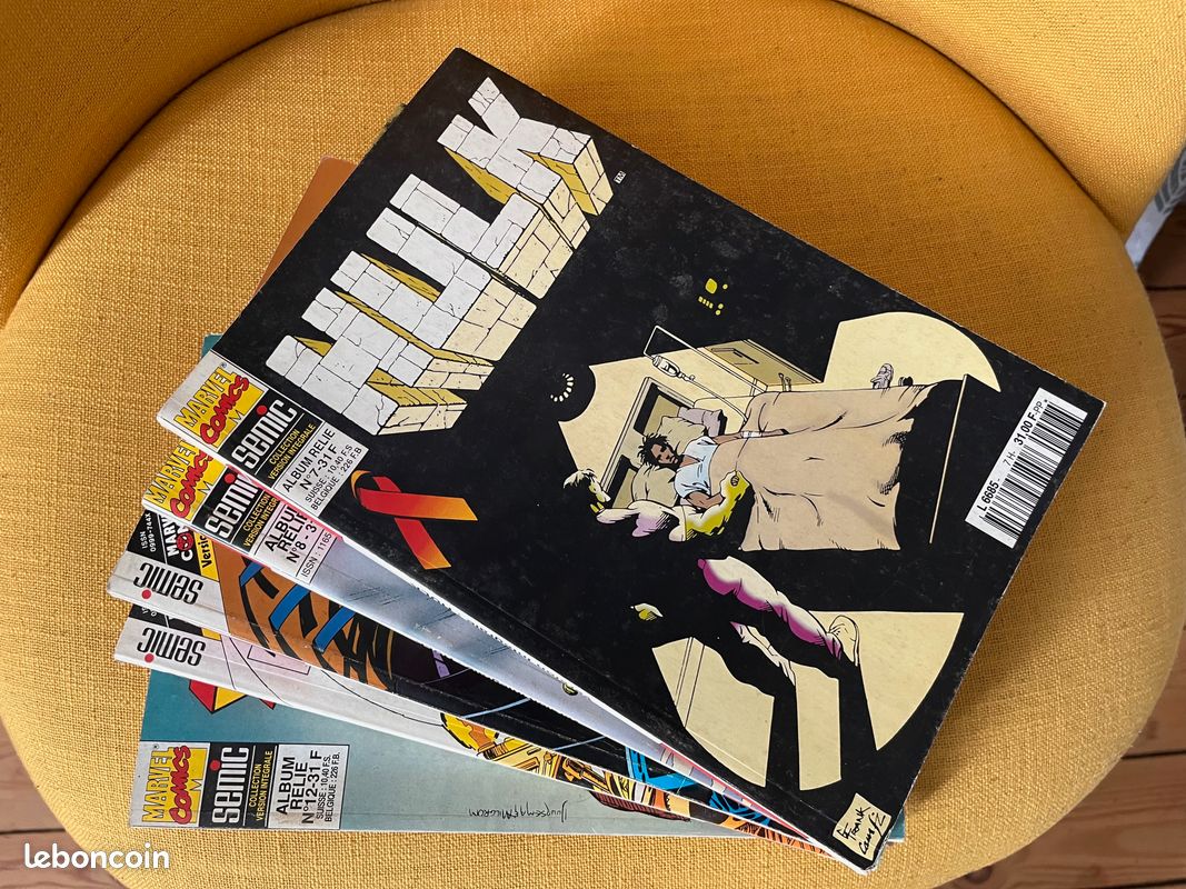 VERSION INTÉGRALE ALBUMS RELIÉS - HULK 7 & 8 - FACTEUR X 8 - 9 - 12 SEMIC - Lot Marvel VF vintage (image 2)