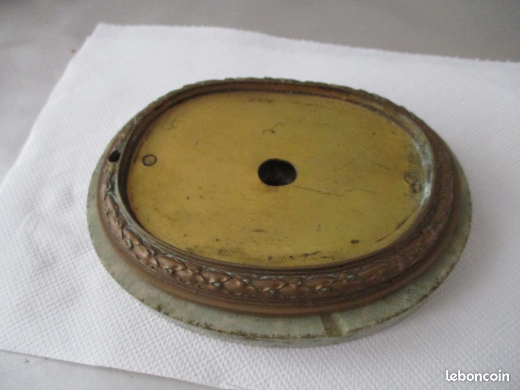 Ancien socle en marbre et bronze laiton (image 10)