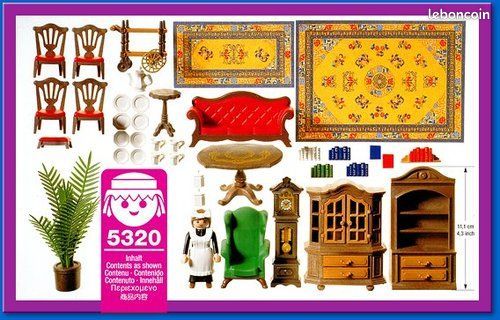 PLAYMOBIL TABLE TABLE Vase Fleurs Maison Manoir Salon Salon Victorien