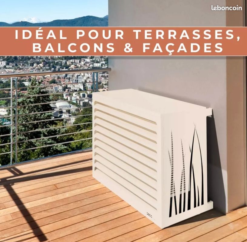 Caisson isolant cache clim DECO AirCo - Taille M - Blanc crème (RAL 9001) (image 6)