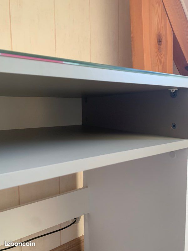 Bureau gris et blanc adolescent + plaque UK (image 7)