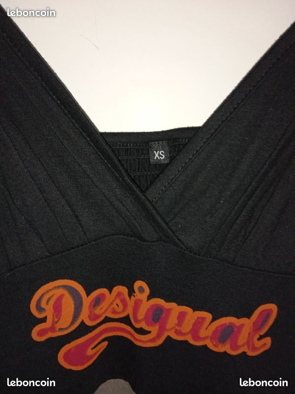 Robe Desigual Multicouleur - Taille XS (34) - Style évasé, Longueur Genou - Coton Léger