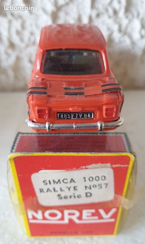 NOREV Série Les Miniatures N°57 – Simca 1000 Orange – 1/43e – Occasion TB