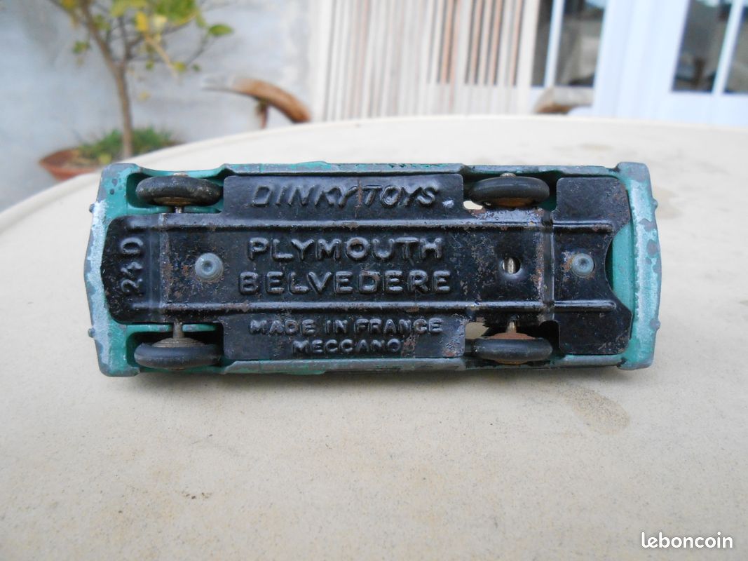 DINKY TOYS PLYMOUTH BELVEDERE SÉRIE 24 1960 REF 24D BON ÉTAT 1957/59