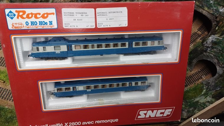 Autorail X 2857 Roco 43077 – HO 1/87 – Bleu-crème, Analogique – Neuf