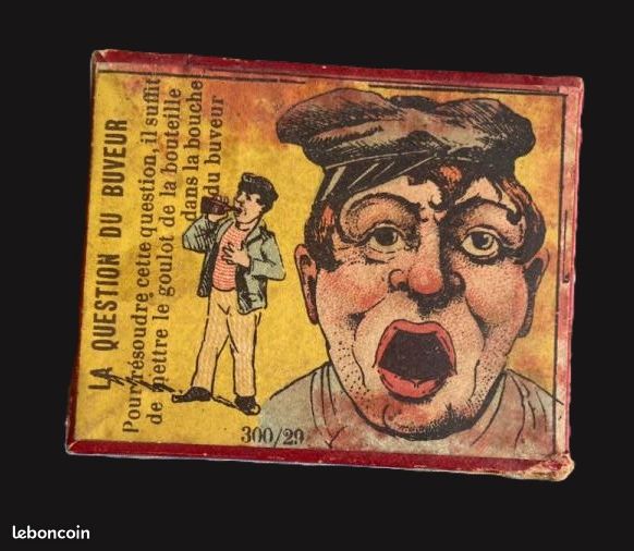 Jeu De Patience Vintage "La Question Du Buveur" JFJ Paris Vers 1880-1900 - Casse-tête Ancien