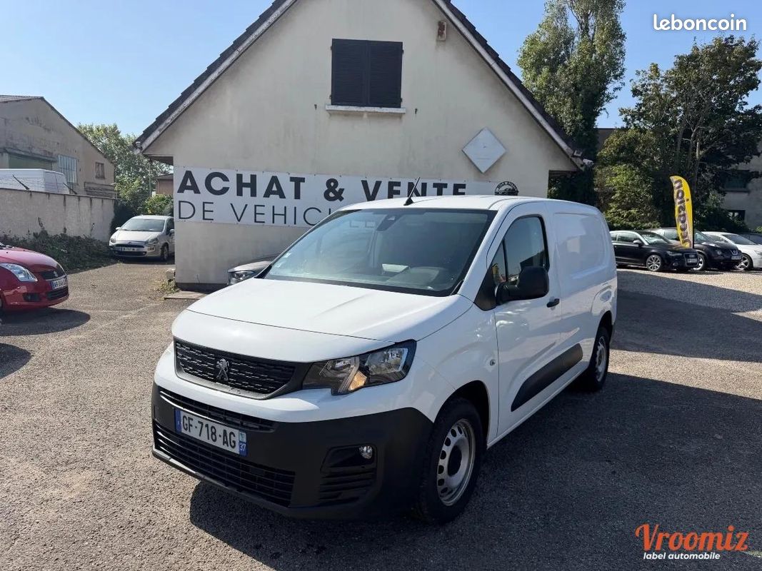 Peugeot Partner Vu FOURGON LONG 950kg Blue-HDI 100 CH Clim GPS 2022 TVA RÉCUPÉRABLE 8490 TTC (image 1)