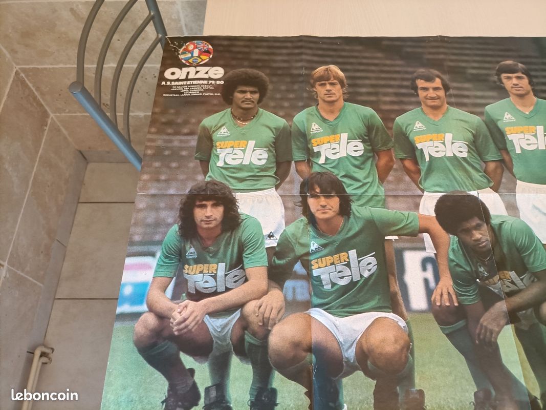 Poster ASSE / RC Strasbourg - Saison 1979/1980 - Original