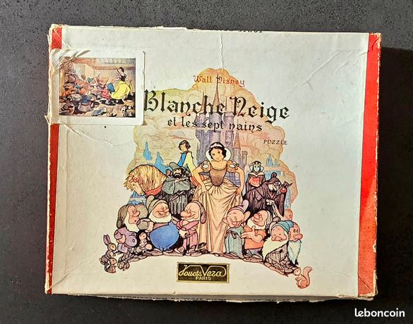 Ancien Puzzle Blanche Neige Et Les 7 Nains – Édition Ét. Véra 1958, Figurines Plastique