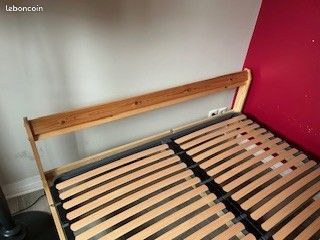 Cadre de lit Ikea + sommier (image 2)