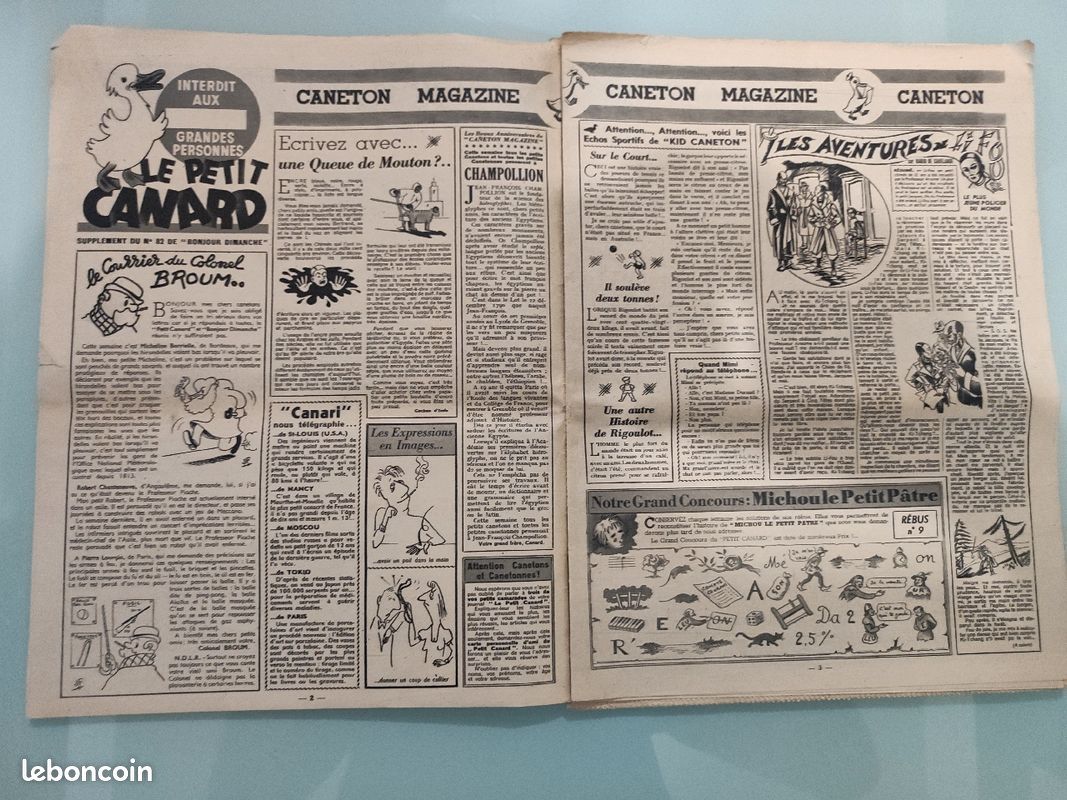 Journal ancien, bonjour dimanche, 1947 (image 3)