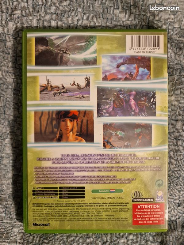 Jeu Panzer Dragoon Orta Pour Xbox 1 - Version PAL FR Complète (boîte, Manuel)