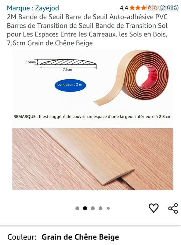 Bande de seuil à coller NEUVE (image 4)