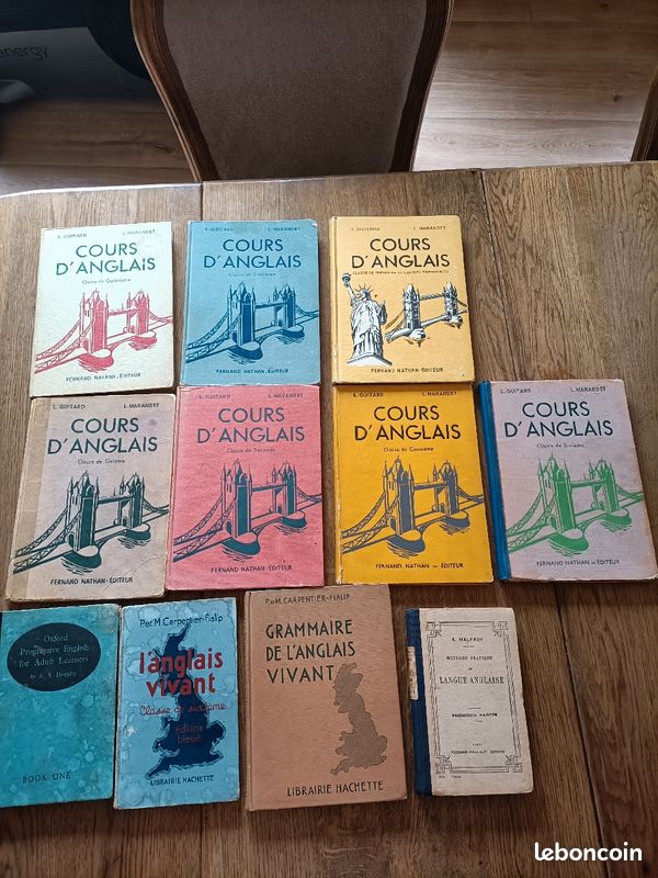 Lot livres anciens méthode d'anglais (image 1)