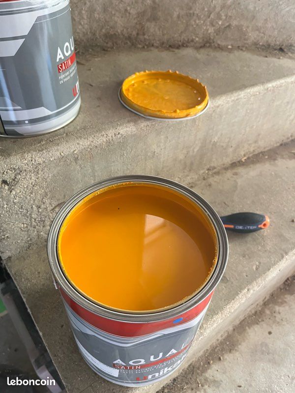 Peinture Unikalo satin jaune moutarde neuf (image 3)
