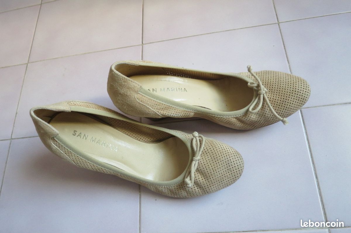 2076 :Escarpins beige T40 San Marina mpc6 (image 2)