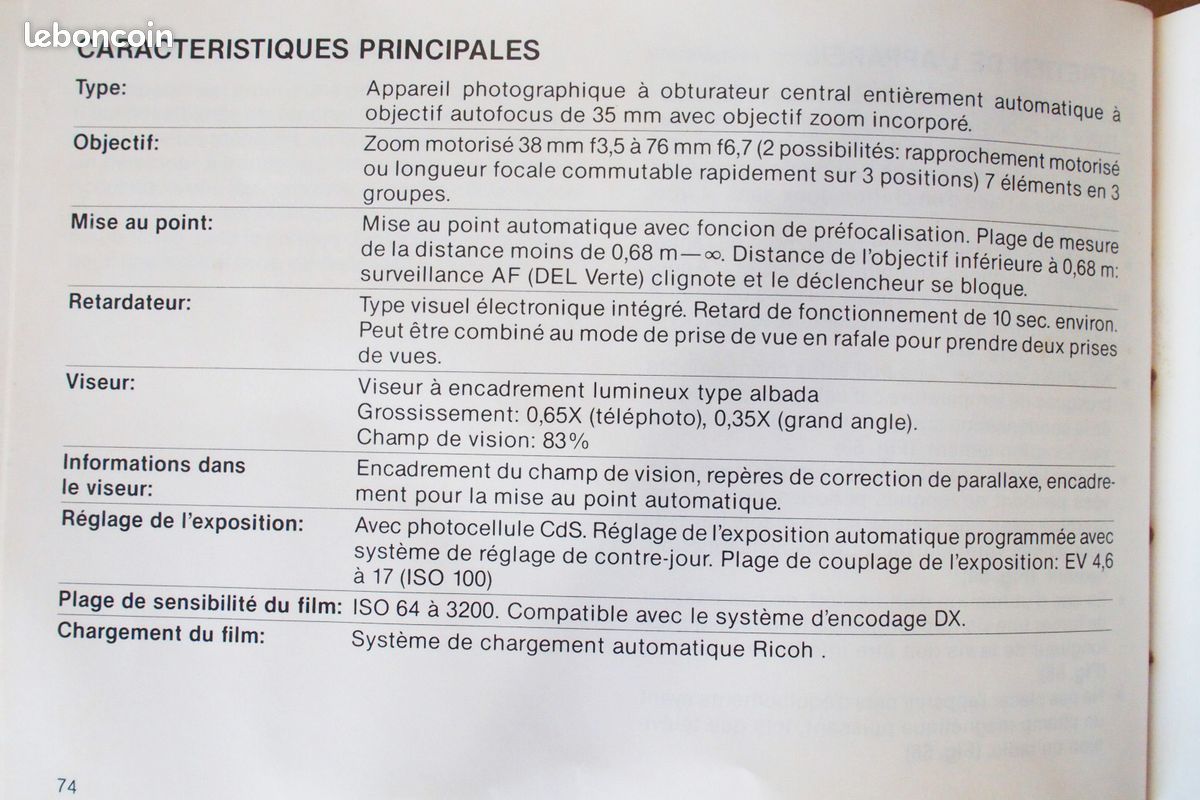 Ricoh RZ-750 / Argentique / Testé avec une pellicule 90