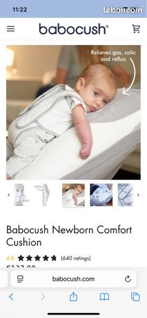 Cale Bebe Sur Le Cote Coussin Babocush Anti-coliques Et Reflux