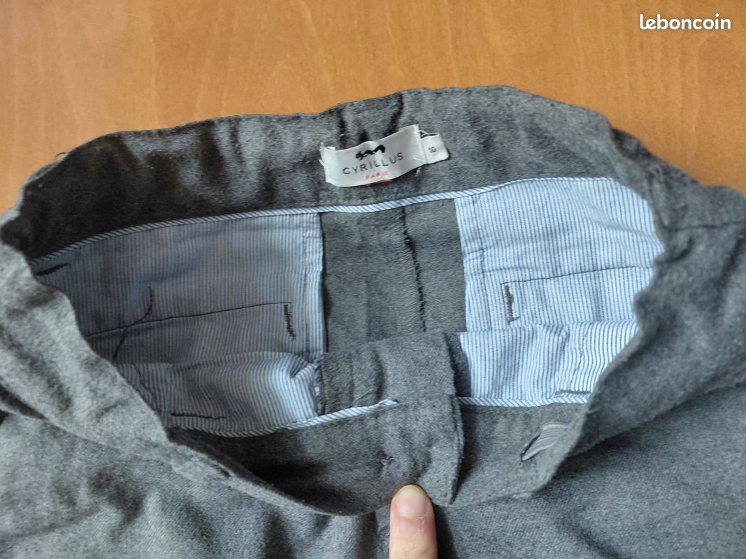 Pantalon cyrillus gris 10ans (image 4)