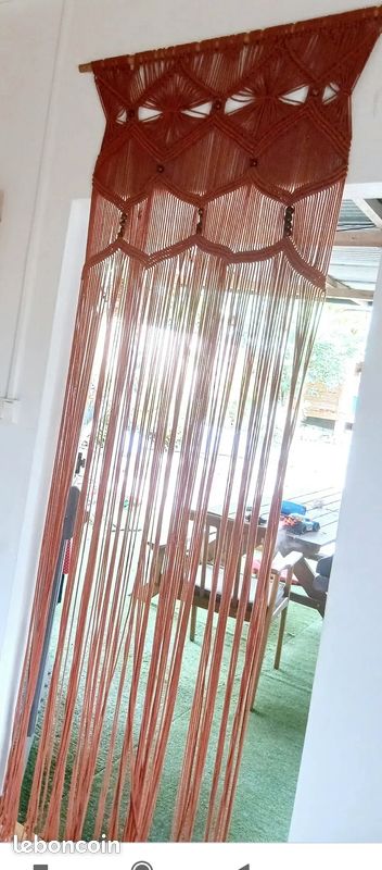 Rideau de porte macramé terre cuite (image 8)
