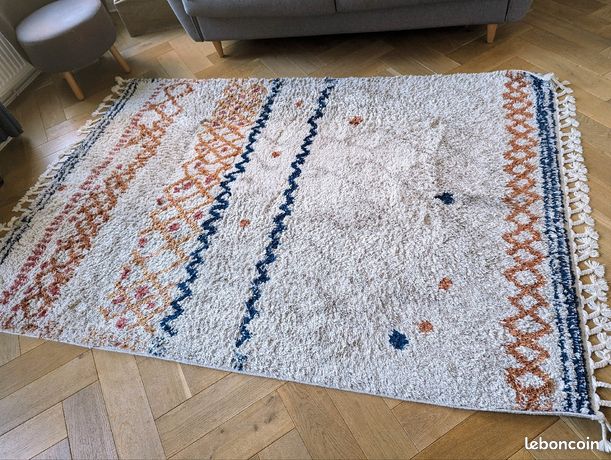 BRÖNDEN Tapis, poils ras, fait main beige, 200x300 cm - IKEA