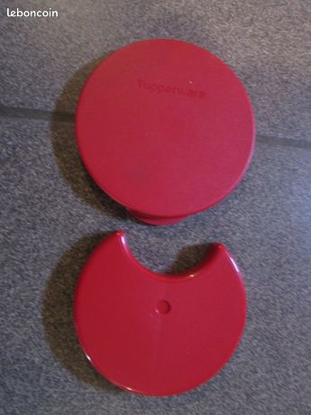 Tupperware Distri Malin - Boîte 3 Compartiments Rouge, Neuf - Rangez Et Versez