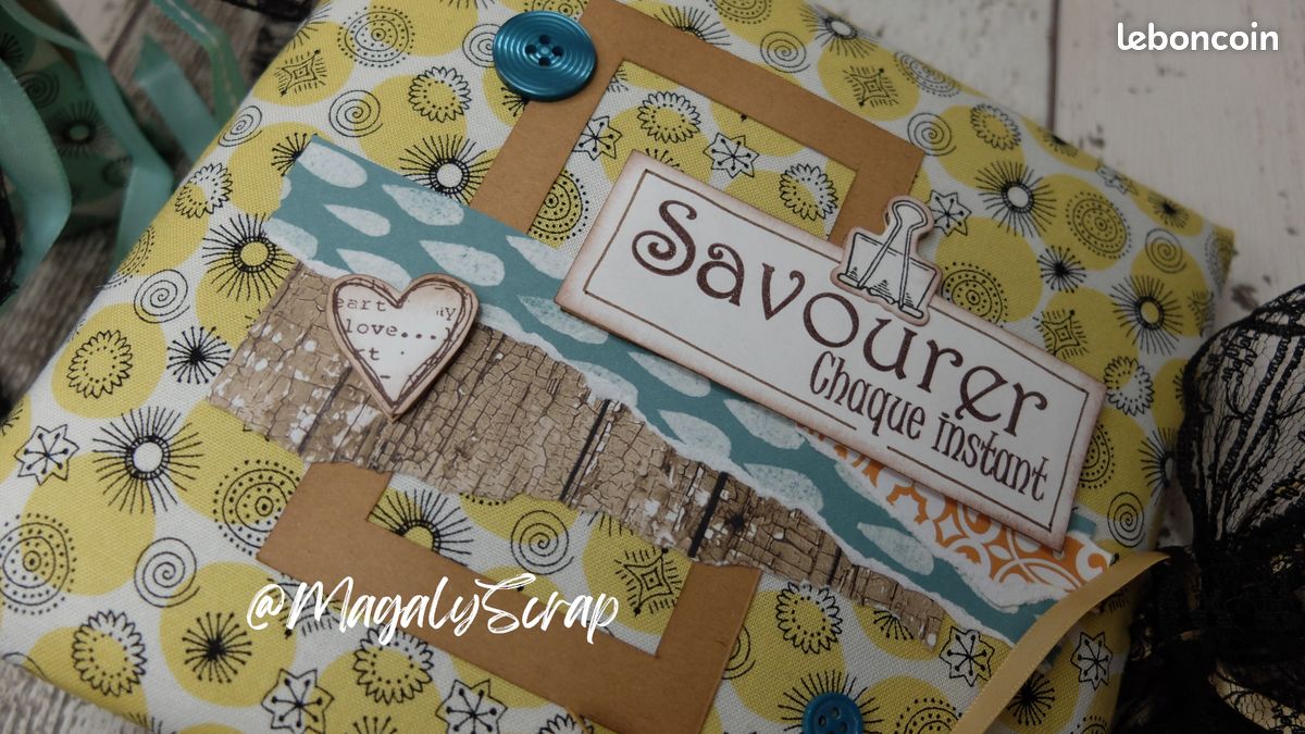 Album Scrapbooking Pétillant Couvertures tissu - Version "Jaune" (image 2)