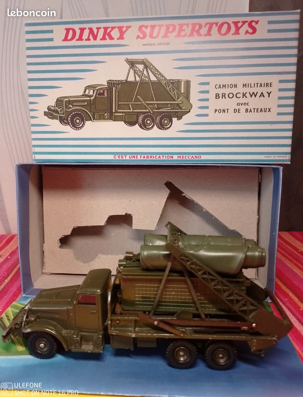 Dinky Toys Ancien #884 Camion Militaire Brockway +Pont+Bateaux+Plan En