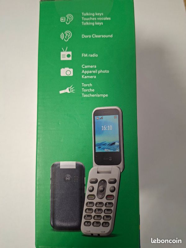 Téléphone Senior Clapet Double SIM - Grandes Touches - Écran 2.1" - Rouge - Débloqué 2G - MAFAM