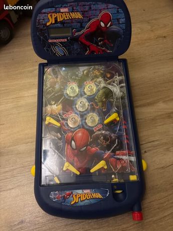 Vintage 2002 Marvel Spider-Man flipper électronique - jeu de table radio cabane