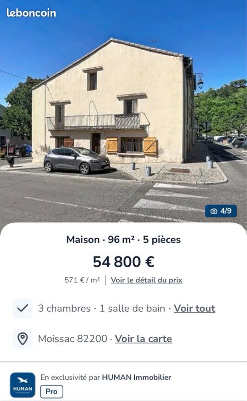 Maison 4 pièces 96 m² · à Moissac · 96 m² · 54 800 €