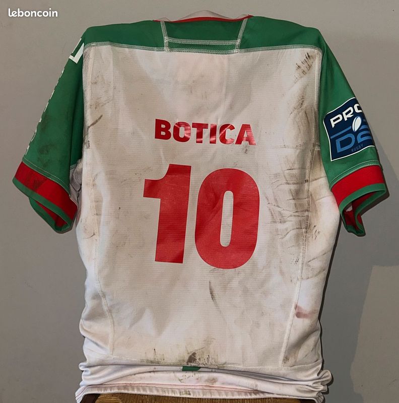 Maillot Match Porté Biarritz Olympique Saison 2019/2020 - Taille 3XL - Marque Macron - Occasion
