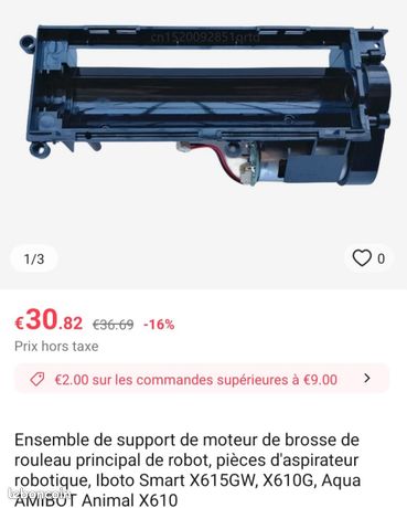 Mxzzand brosse à rouleau pour aspirateur robotique Brosse à rouleau