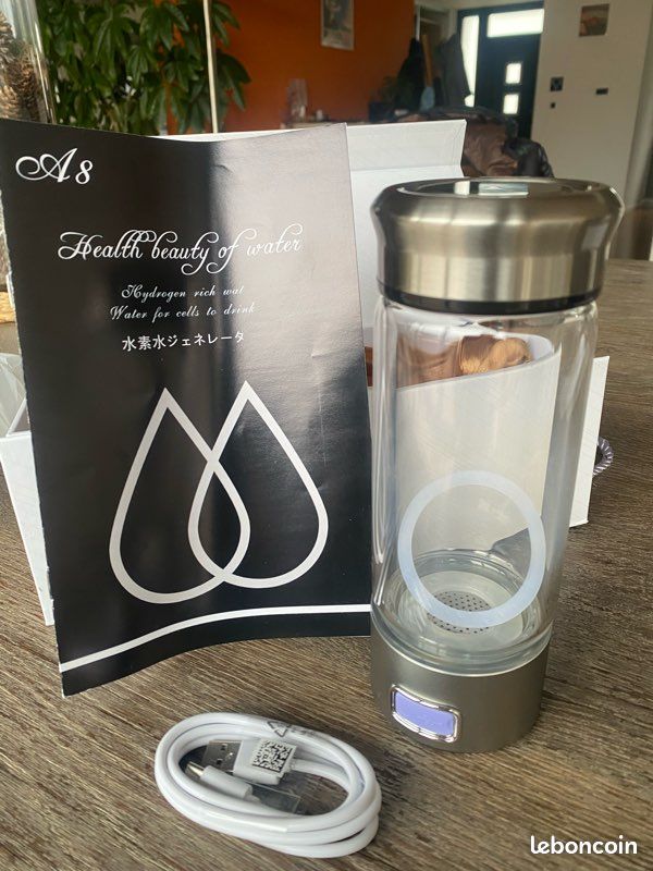 Bouteille d'eau à hydrogène portable avec générateur d'eau à hydrogène