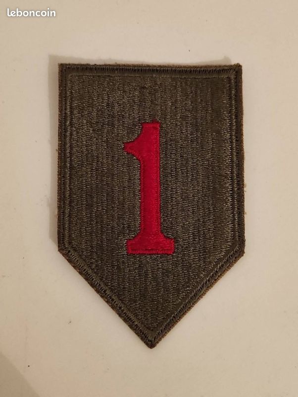 Original WW2 US Army 1st Infantry Division DI Unit Insignia Pinback - Foto 2