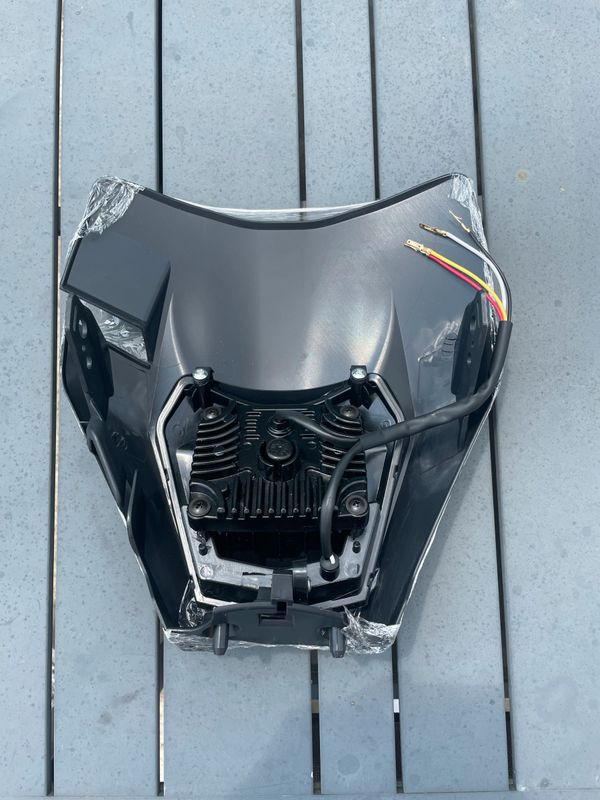 Plaque phare type KTM EXC led noir