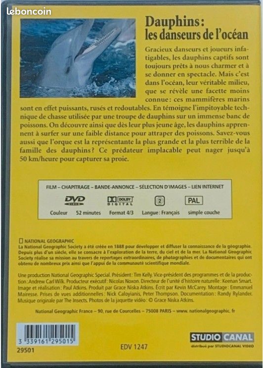 Dauphins les danseurs de l'océan (dvd) National Geographic (image 2)