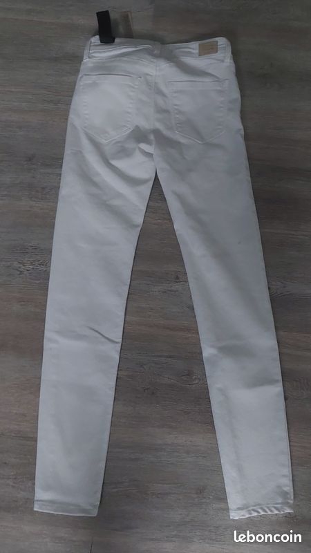 Pantalon jeans femme blanc neuf 32 tally weijl (image 2)